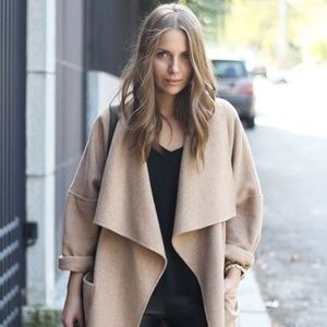 Zara Woman Bloggers Favorite Wool Blend Wrap Coat